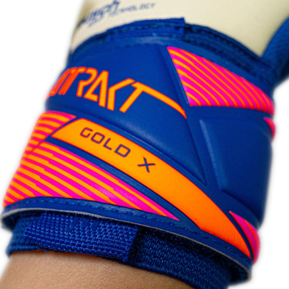 Rękawice bramkarskie Reusch Attrakt Gold X NC niebieskie 5670955 4126