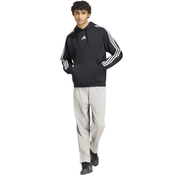 Bluza męska adidas Essentials 3-Stripes Fleece Hoodie czarna KY6602