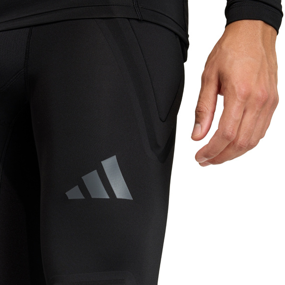 Legginsy bramkarskie męskie adidas Padded Goalkeeper Baselayer Long czarne JZ9224