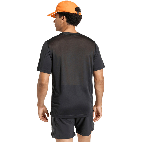 Koszulka męska adidas Tech Essentials Workout 3-Stripes czarna KQ7485