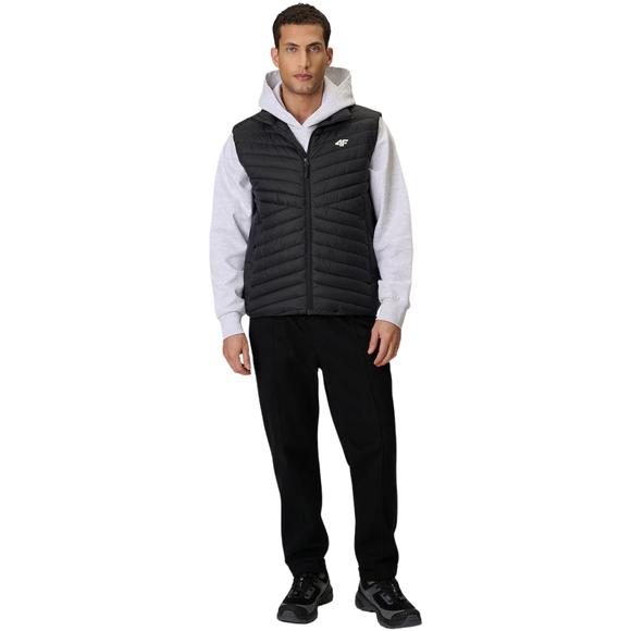 Kamizelka męska 4F M345 głęboka czerń 4FWSS26TVJAM345 20S