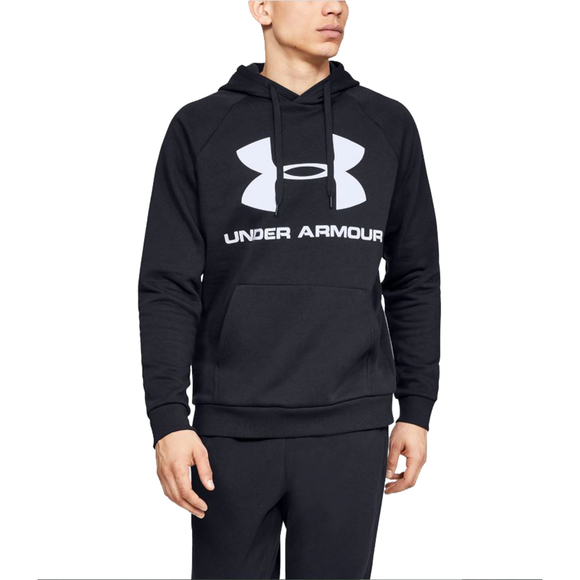 Bluza męska Under Armour Rival Fleece Logo Hoodie czarna 1345628-001
