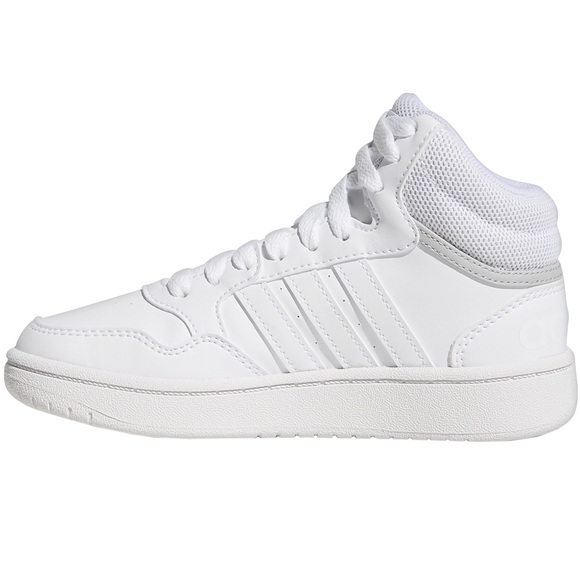 Buty dla dzieci adidas Hoops Mid białe GW0401