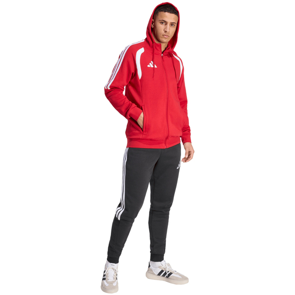 Bluza męska adidas Tiro 26 League Sweat Full Zip Hoodie czerwona KF9106