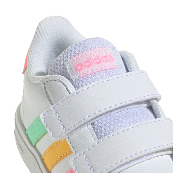 Buty dla dzieci adidas Grand Court Lifestyle Hook and Loop białe HP8917