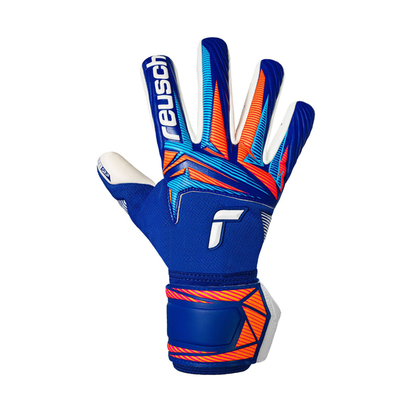 Rękawice bramkarskie Reusch Attrakt Gold X NC niebieskie 5670955 4126