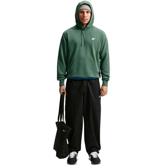 Bluza męska Nike Club FT PO Hoodie zielona FN3866 323