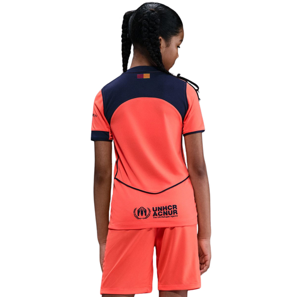 Koszulka dla dzieci Nike FC Barcelona Stadium 2025/26 pomarańczowa HM4122 855
