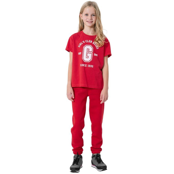 Koszulka dla dziewczynki 4F czerwona HJZ22 JTSD006 62S