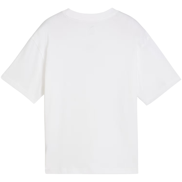 Koszulka dla dzieci Puma Ess Centered Cat Logo Boxy Tee biała 685131 02