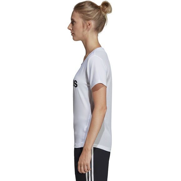 Koszulka damska adidas W D2M Logo Tee biała DU2080