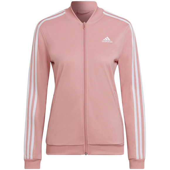 Dres damski adidas Essentials 3-Stripes Track Suit różowy HD4301