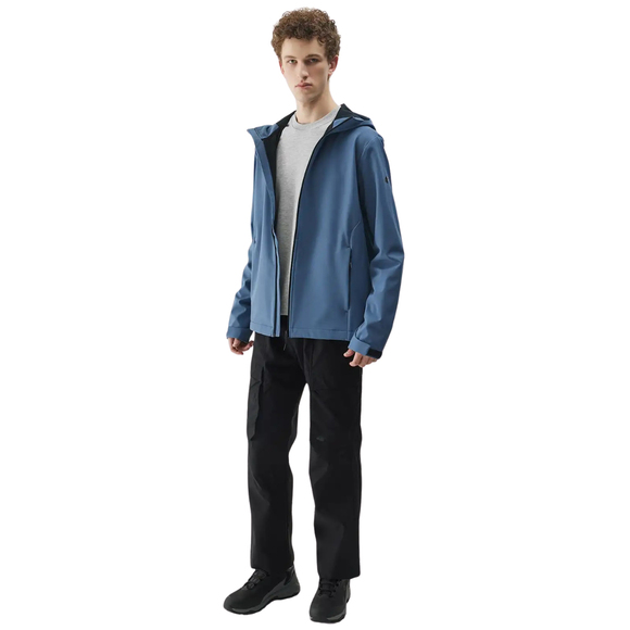 Kurtka męska softshell 4F M324 denim 4FWSS25TSOFM324 32S