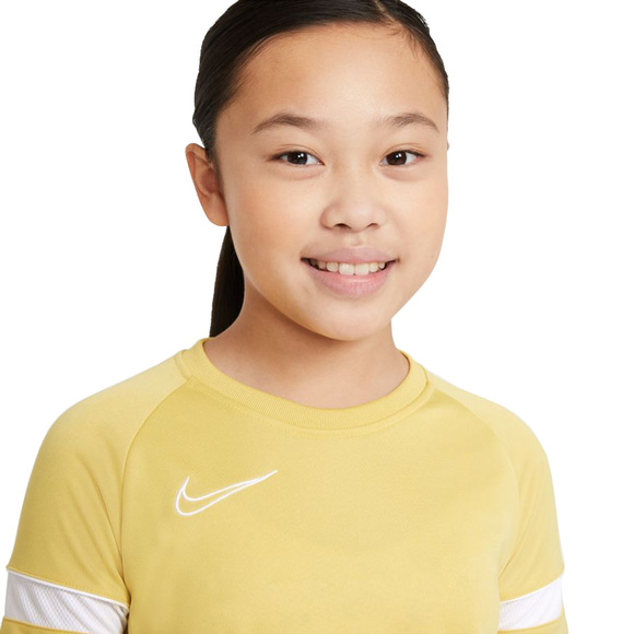 Koszulka dla dzieci Nike NK Df Academy21 Top SS żółta CW6103 700