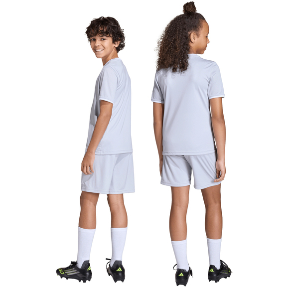 Spodenki dla dzieci adidas Entrada 26 jasnoszare JZ6533