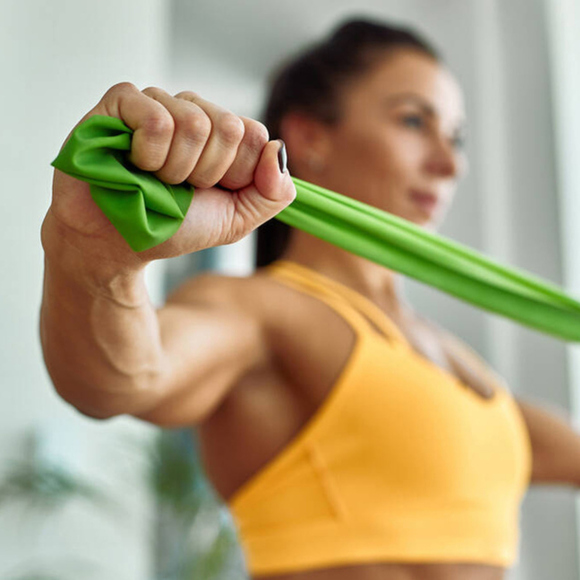 Taśma oporowa fitness Smj 0,35 mm 150x15 cm light zielona EX035