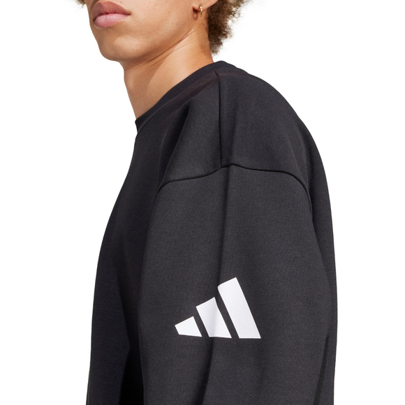 Bluza męska adidas Essentials Loose Fit 3 Bar Logo czarna JF3542