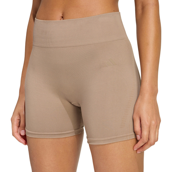 Spodenki damskie adidas Workout Essentials 4 inch beżowe JX3926