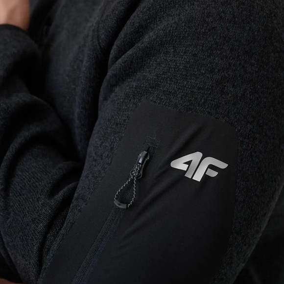 Polar męski 4F M443 głęboka czerń melanż 4FWSS26TFLEM443 20M