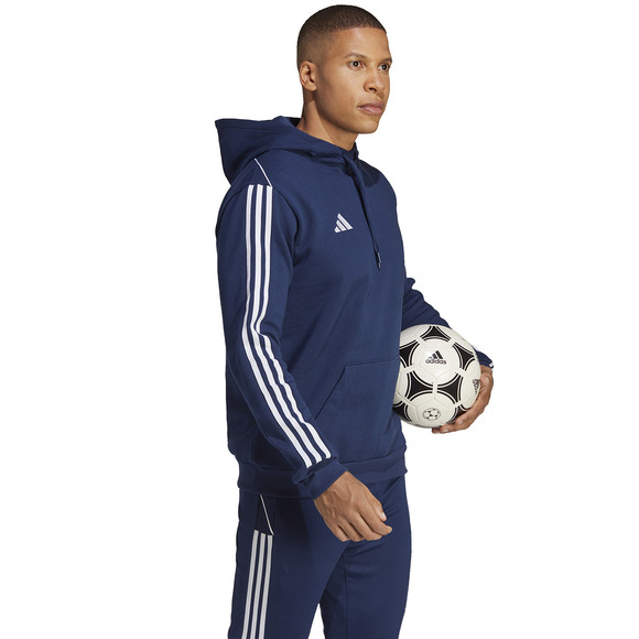 Bluza męska adidas Tiro 23 League Sweat Hoodie granatowo-biała HS3599