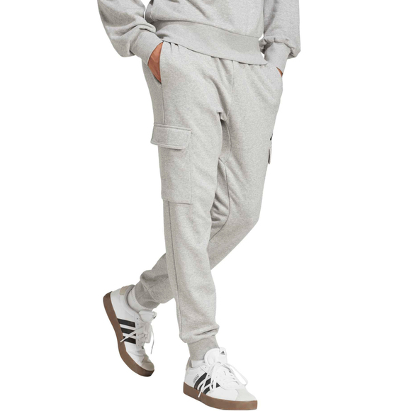 Spodnie męskie adidas Essentials Feelcozy Cargo jasnoszare JE3823