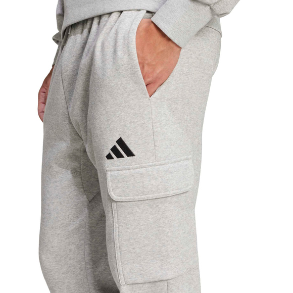 Spodnie męskie adidas Essentials Feelcozy Cargo jasnoszare JE3823