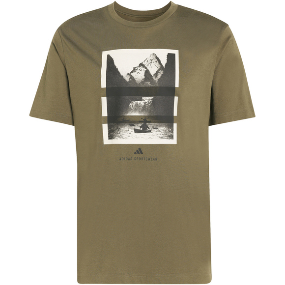 Koszulka męska adidas Outdoor Kayaking Graphic oliwkowa KB2540