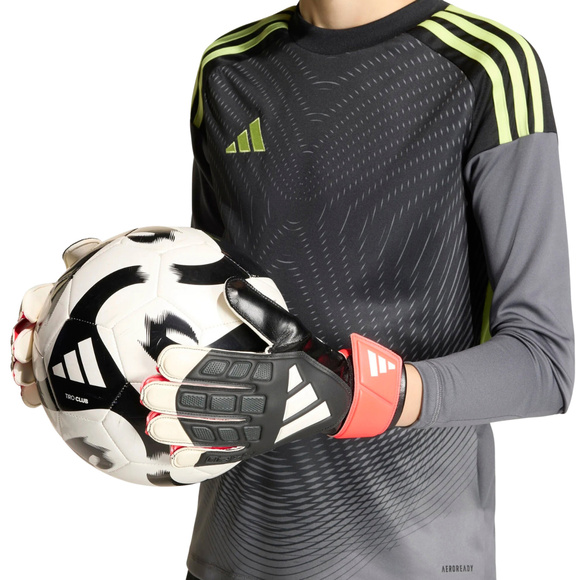 Rękawice bramkarskie dla dzieci adidas Predator Training czarno-biało-czerwone KR0472