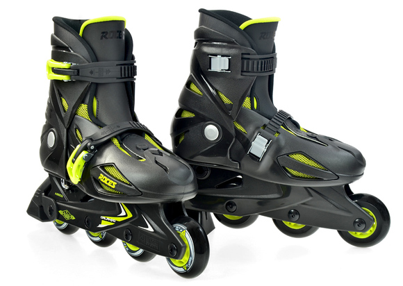 Łyżworolki Roces Orlando III czarno-limonkowe 400687 09  