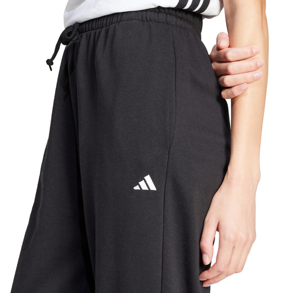 Spodnie damskie adidas Essentials Small Logo French Terry Cuffed czarne JD7999