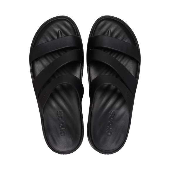 Klapki damskie Crocs Gataway Strappy Sandal czarne 209587 001