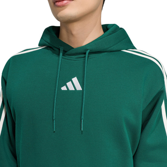 Bluza męska adidas Essentials 3-Stripes Fleece Hoodie zielona KZ1413