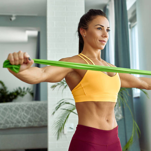 Taśma oporowa fitness Smj 0,35 mm 150x15 cm light zielona EX035