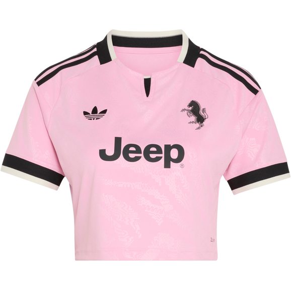 Koszulka damska adidas Juventus 26/27 Away Cropped Jersey różowo-czarna KB8842