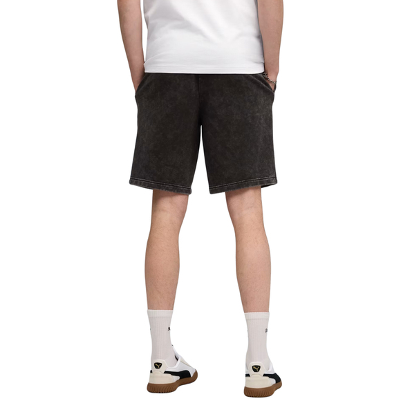 Spodenki męskie Puma Ess Elevated Relaxed Wash czarno-szare 688052 01