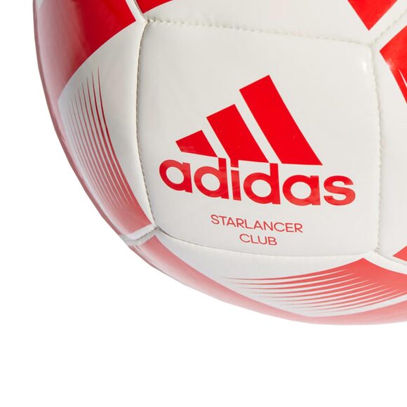 Piłka nożna adidas Starlancer Club Ball biało-czerwona IA0974