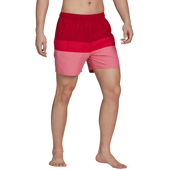 Spodenki kąpielowe męskie adidas Short-Length Colorb czerwono-różowe GU0312