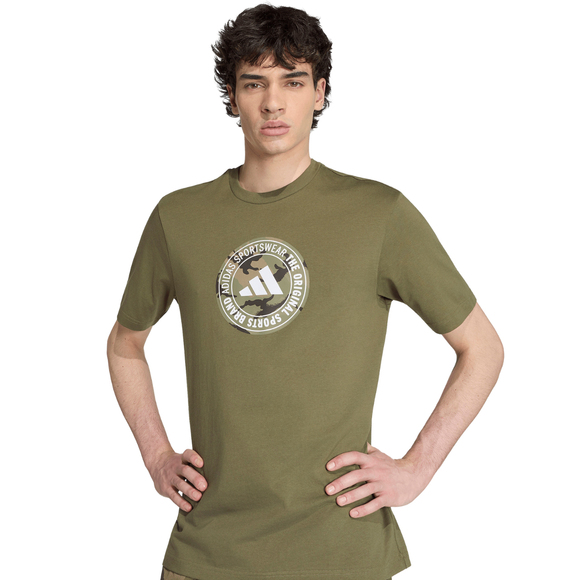 Koszulka męska adidas Camo oliwkowa KC7164