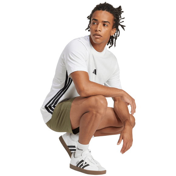 Koszulka męska adidas Essentials 3-Stripes Single Jersey biała JE6388