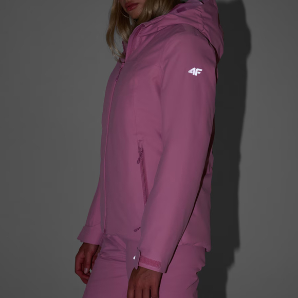 Kurtka narciarska damska 4F F0954 różowa 4FWAW25TTJAF0954 54S