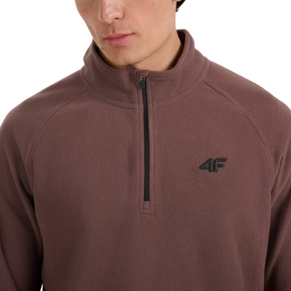 Bluza polarowa męska 4F M065 ciemny brąz 4FWAW25UFLEM065 80S