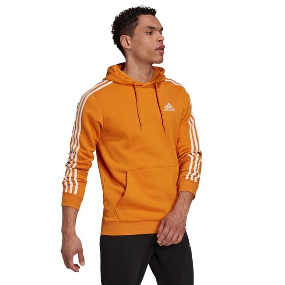 Bluza męska adidas 3-Stripes Fleece Hoodie pomarańczowa H12188