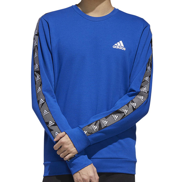 Bluza męska adidas Essentials Tape Sweatshirt niebieska GD5449