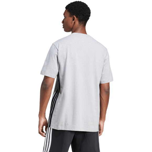Koszulka męska adidas Essentials 3-Stripes Single Jersey szara JE6396