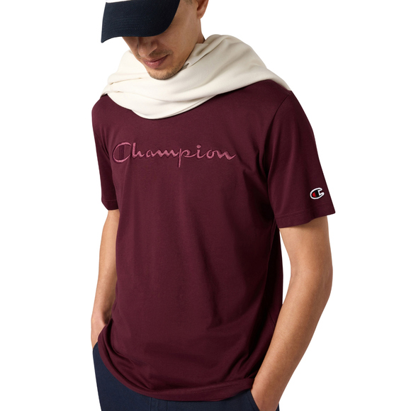 Koszulka męska Champion SS Tee bordowa 220273 RS522