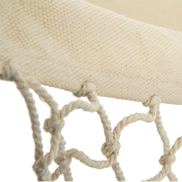 Hamak z frędzlami 1-osobowy 200 cm x 100 cm Maiami natura biały 1031200