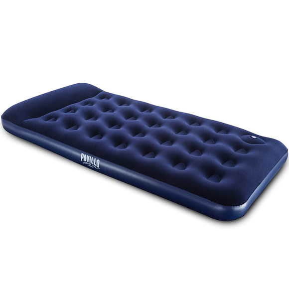 Materac welurowy jednoosobowy Bestway Pavillo niebieski 1,88 m x 99 cm x 28 cm 67224 6300