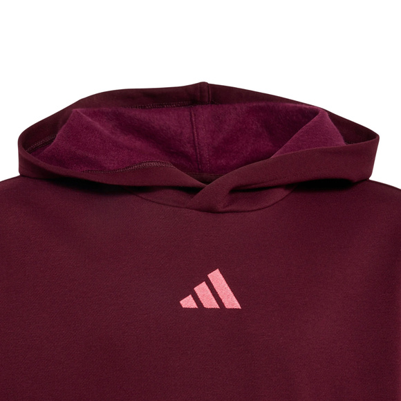 Bluza dla dzieci adidas Essentials Hoodie bordowa KT3380