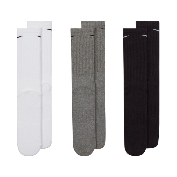 Skarpety Nike Everyday Cushioned Crew 3 pary białe, szare, czarne SX7664 964