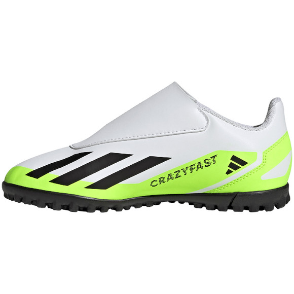 Buty piłkarskie dla dzieci adidas X Crazyfast.4 H&L TF biało-zielone IE4060